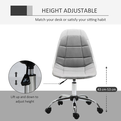 Armless Height Adjustable Office Chair