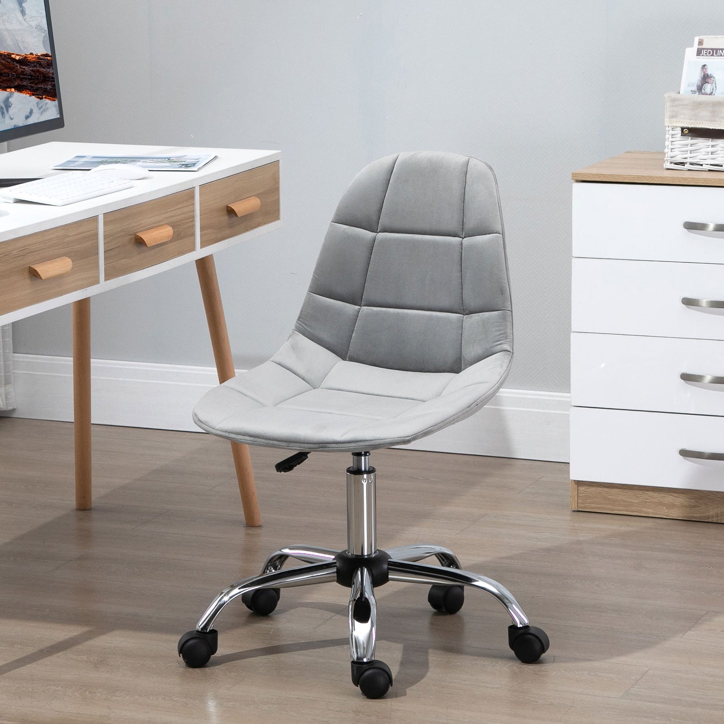 Armless Height Adjustable Office Chair