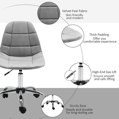 Armless Height Adjustable Office Chair