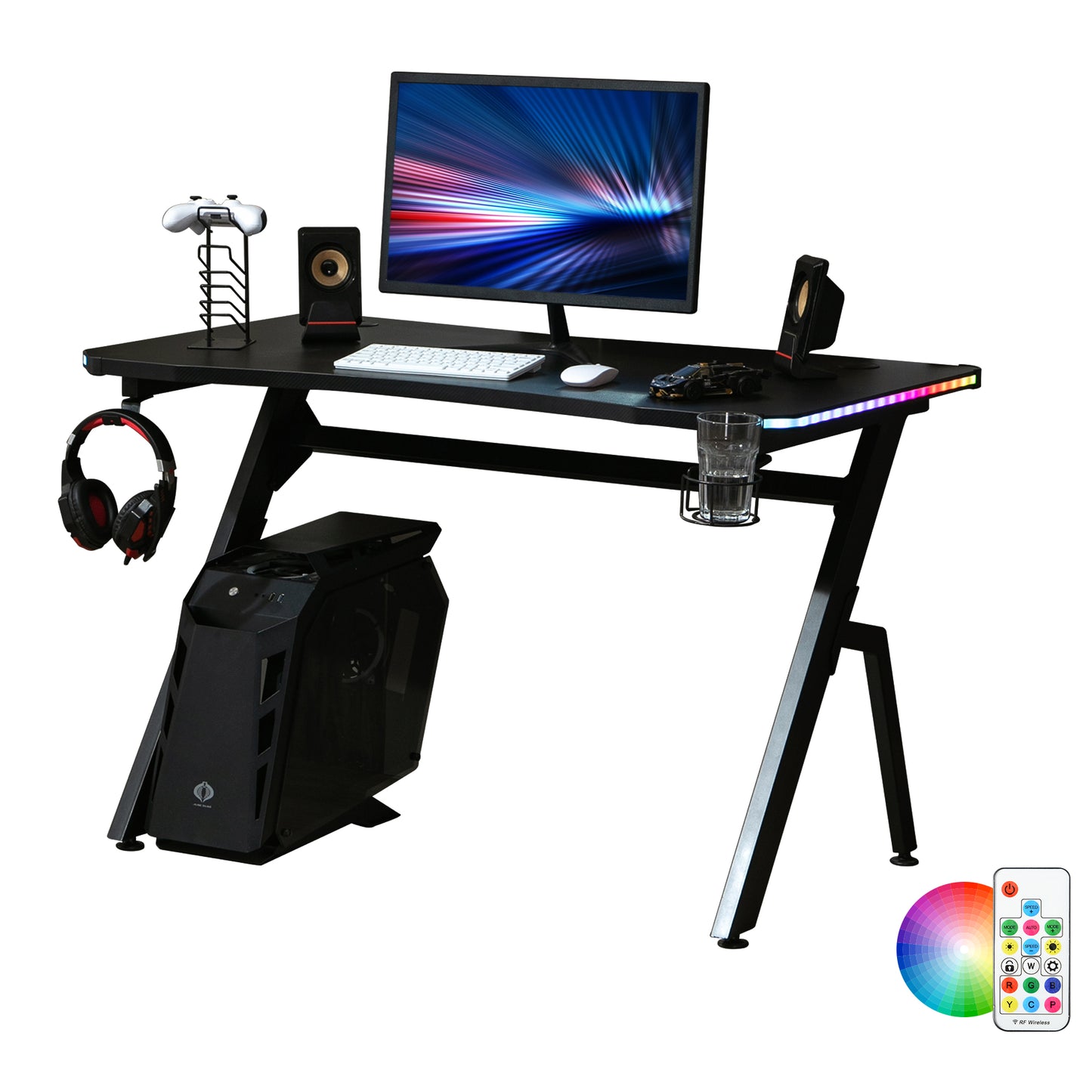 Pro Gaming Desk with Carbon Fibre Surface