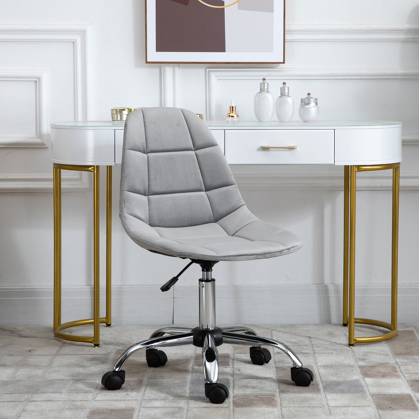 Armless Height Adjustable Office Chair